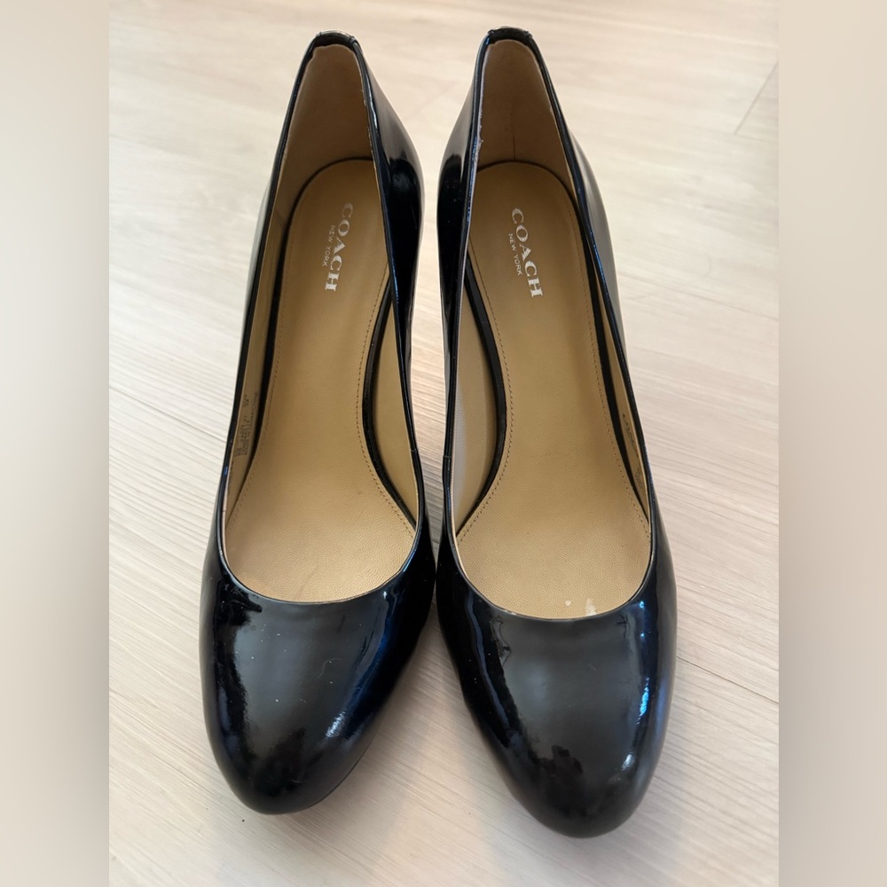 Coach Black Patent Rosey Heels (Free Shipping)